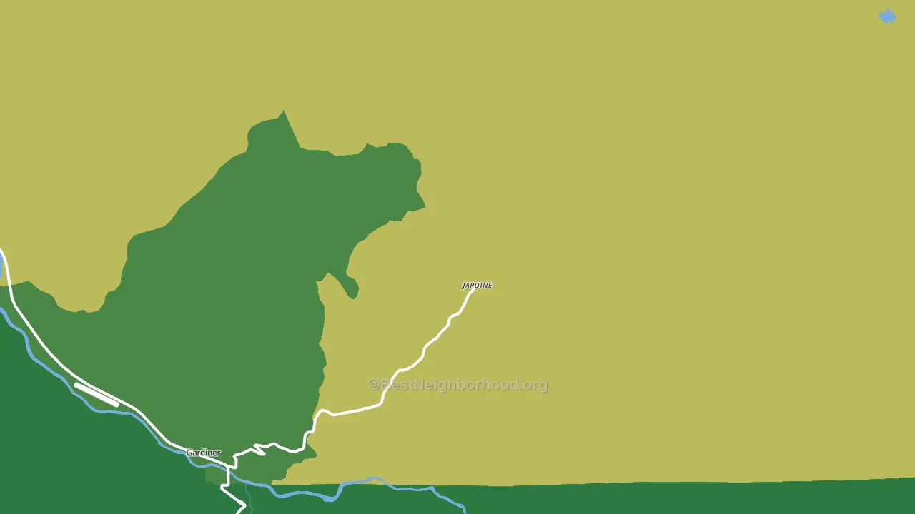 Jardine, MT block-group voter-turnout map