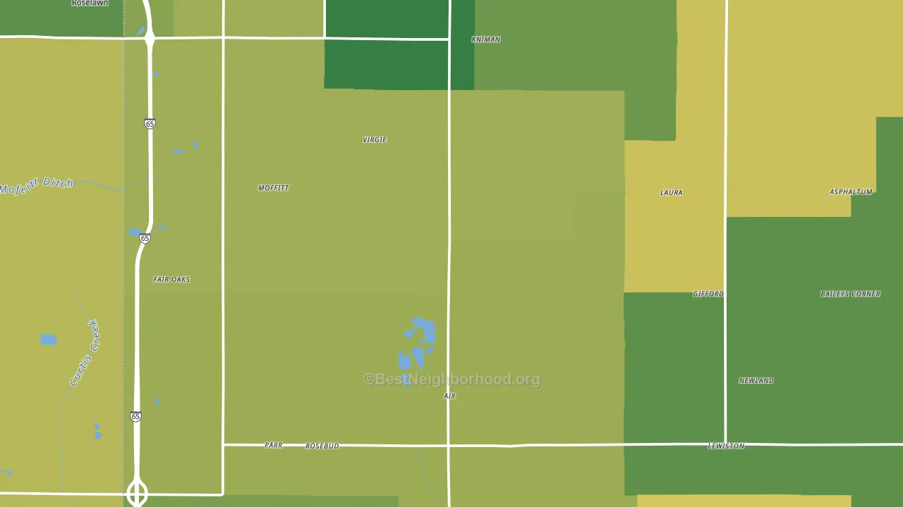 Jasper County, IN block-group voter-turnout map