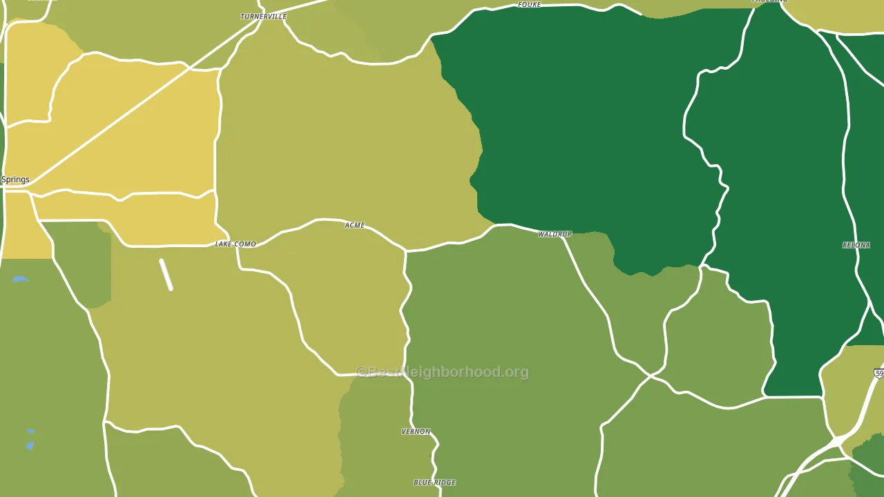 Jasper County, MS block-group voter-turnout map