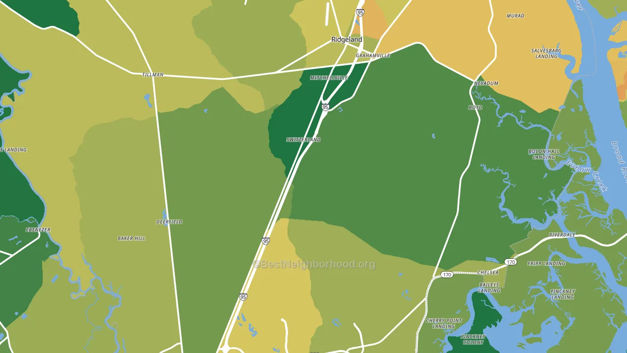 Jasper County, SC block-group voter-turnout map