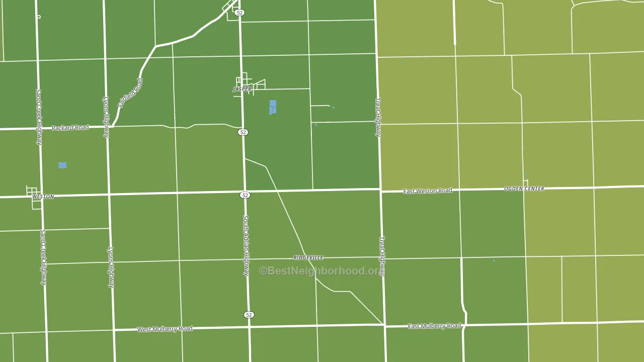 Jasper, MI block-group voter-turnout map