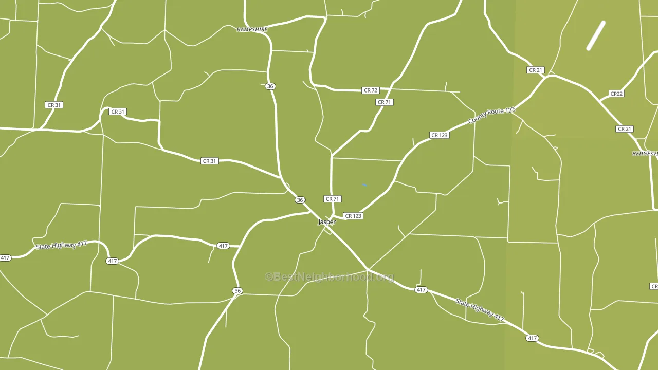 Jasper, NY block-group voter-turnout map