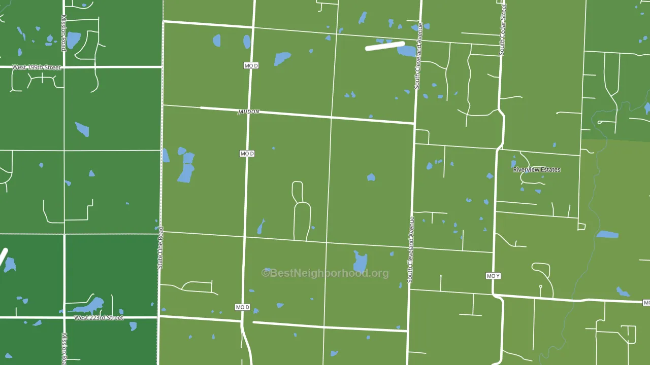 Jaudon, MO block-group voter-turnout map