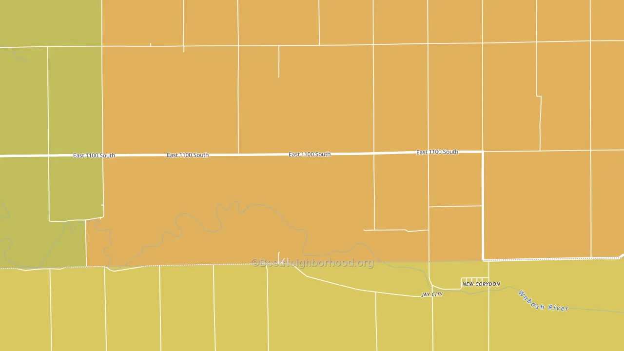 Jay City, IN block-group voter-turnout map