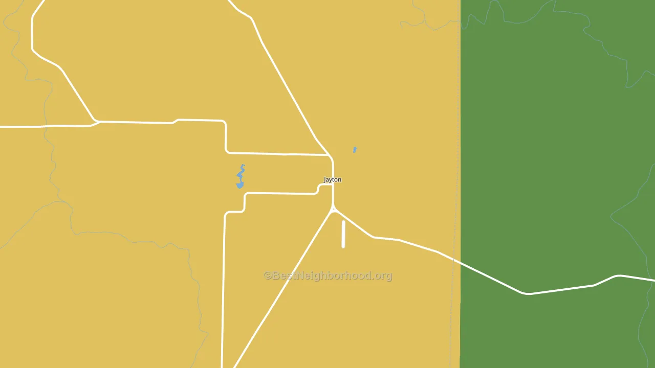 Jayton, TX block-group voter-turnout map