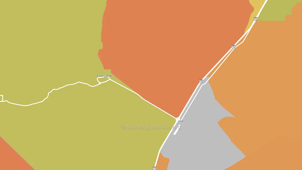 Jean, NV block-group voter-turnout map
