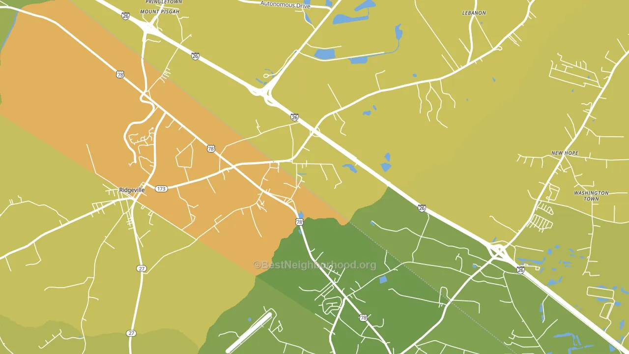Jedburg, SC block-group voter-turnout map