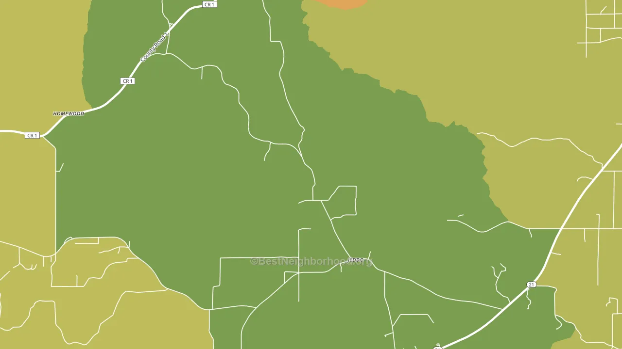 Jeddo, AL block-group voter-turnout map