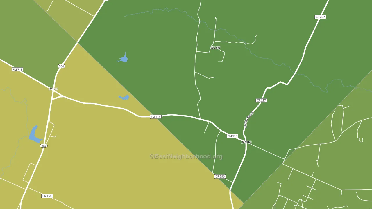 Jeddo, TX block-group voter-turnout map