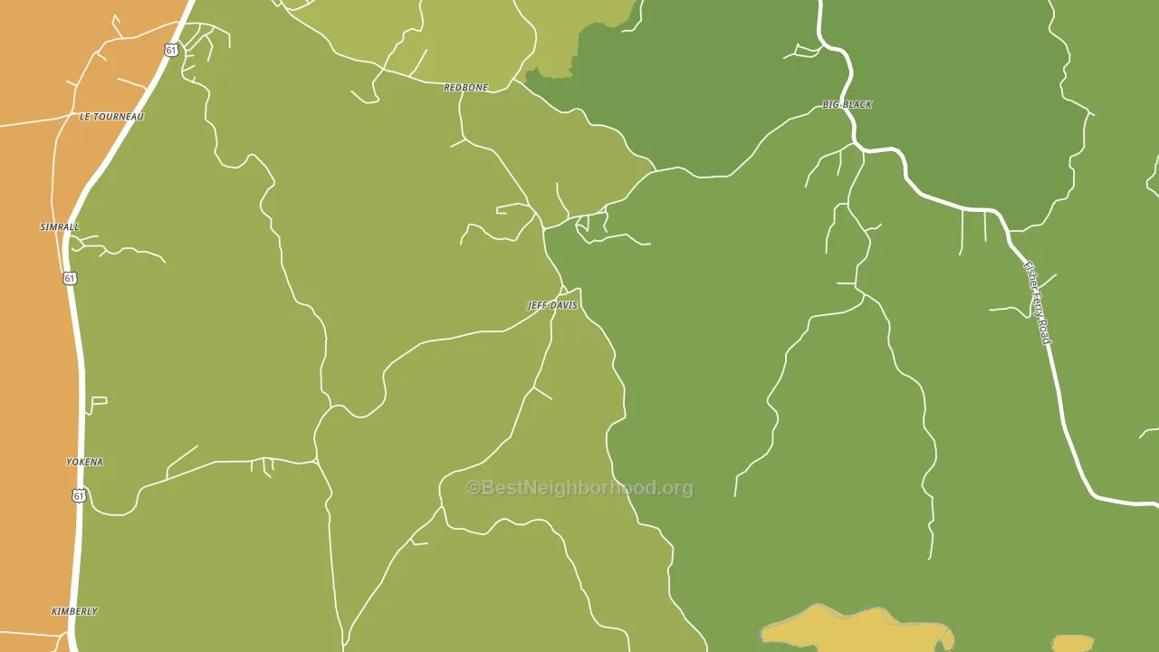 Jeff Davis, MS block-group voter-turnout map