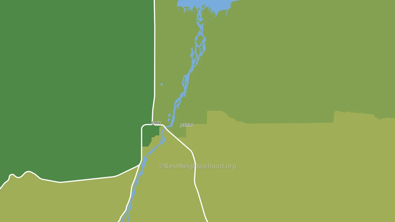 Jeffers, MT block-group voter-turnout map