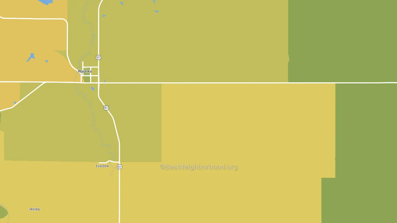 Jefferson County, OK block-group voter-turnout map