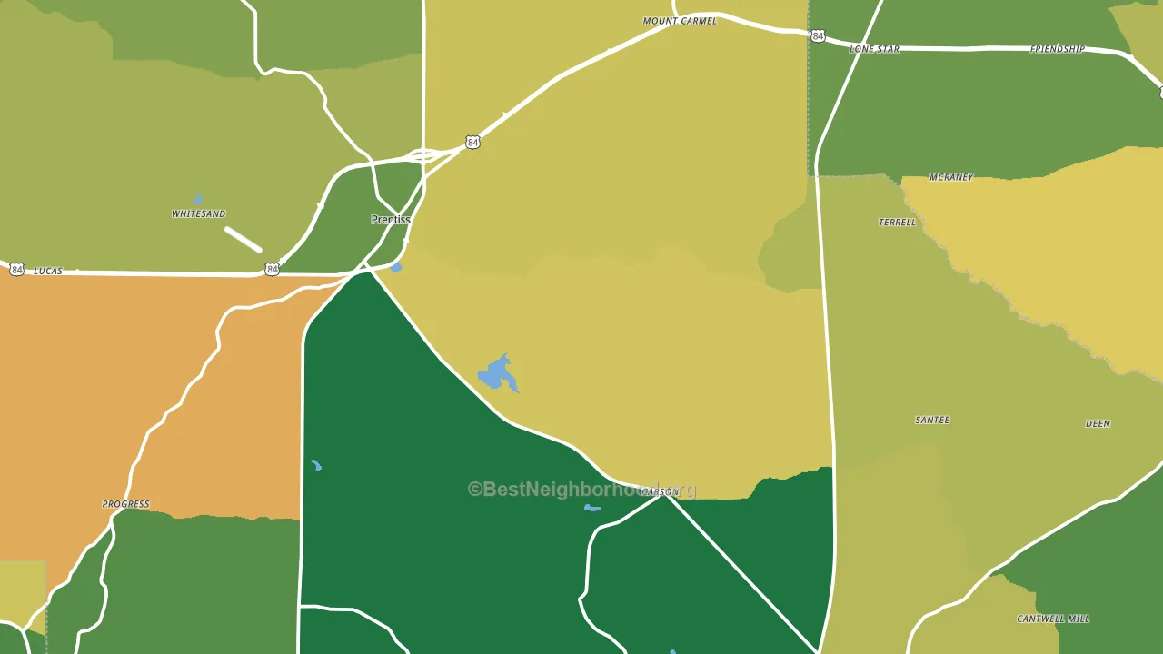 Jefferson Davis County, MS block-group voter-turnout map