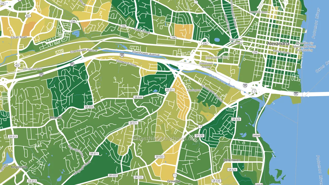 Jefferson Manor, VA block-group voter-turnout map