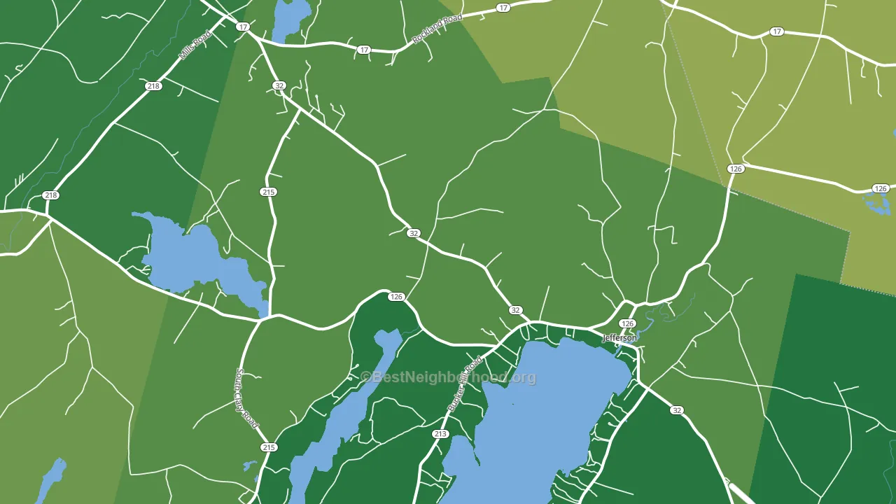Jefferson, ME block-group voter-turnout map