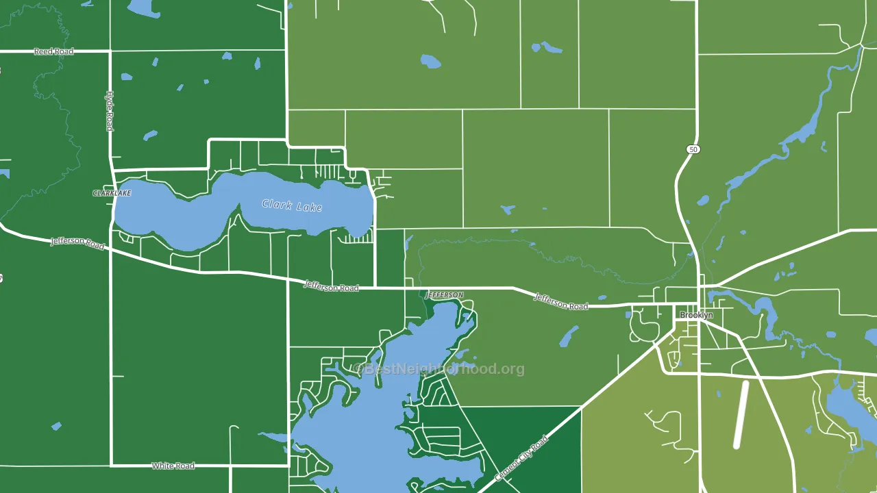 Jefferson, MI block-group voter-turnout map