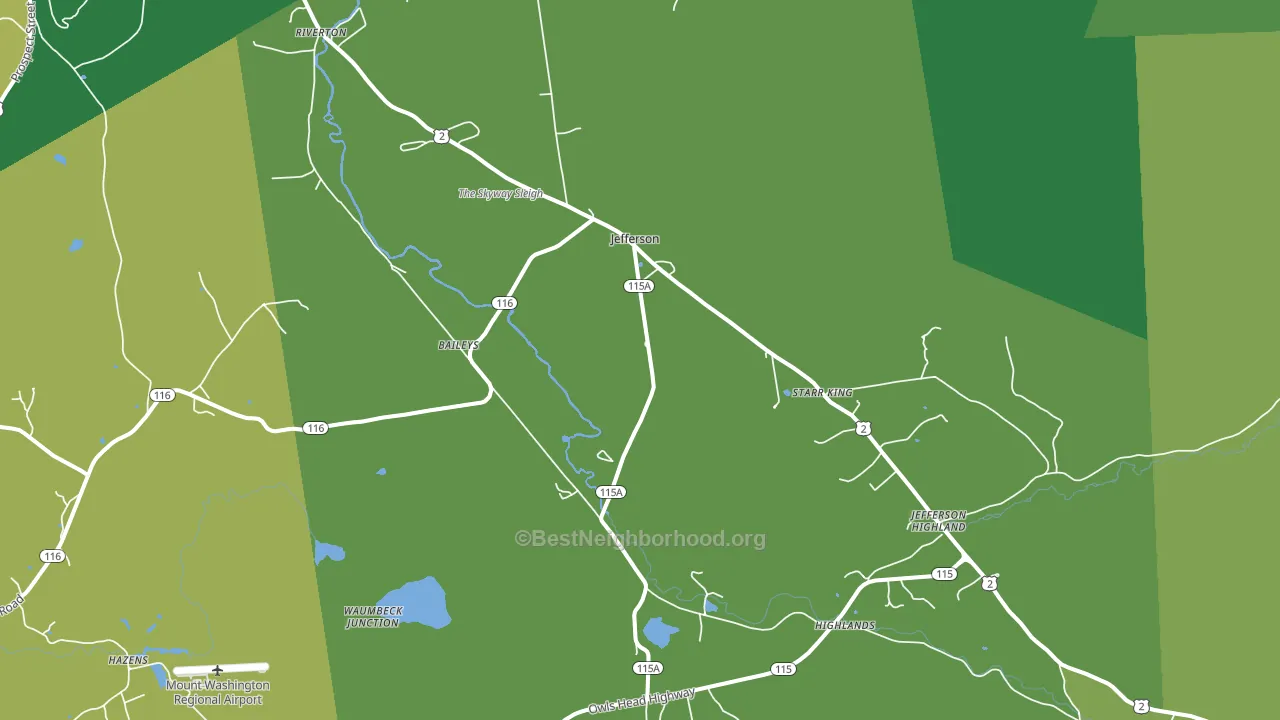 Jefferson, NH block-group voter-turnout map