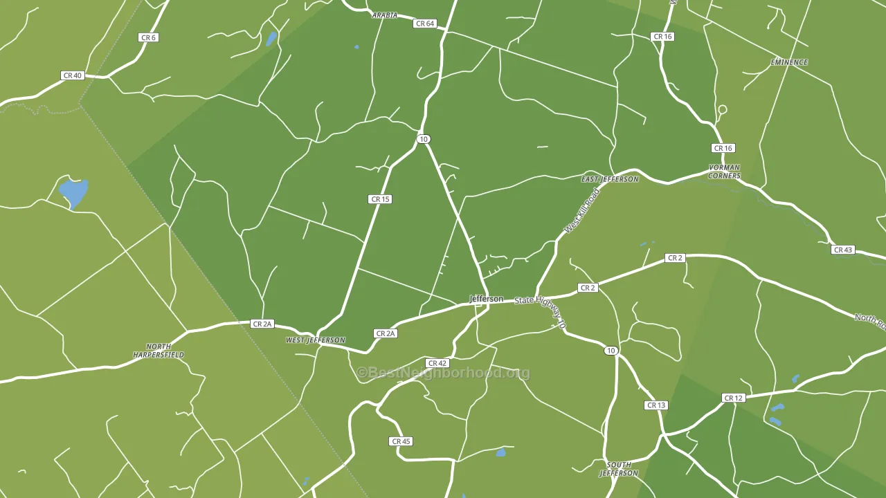 Jefferson, NY block-group voter-turnout map