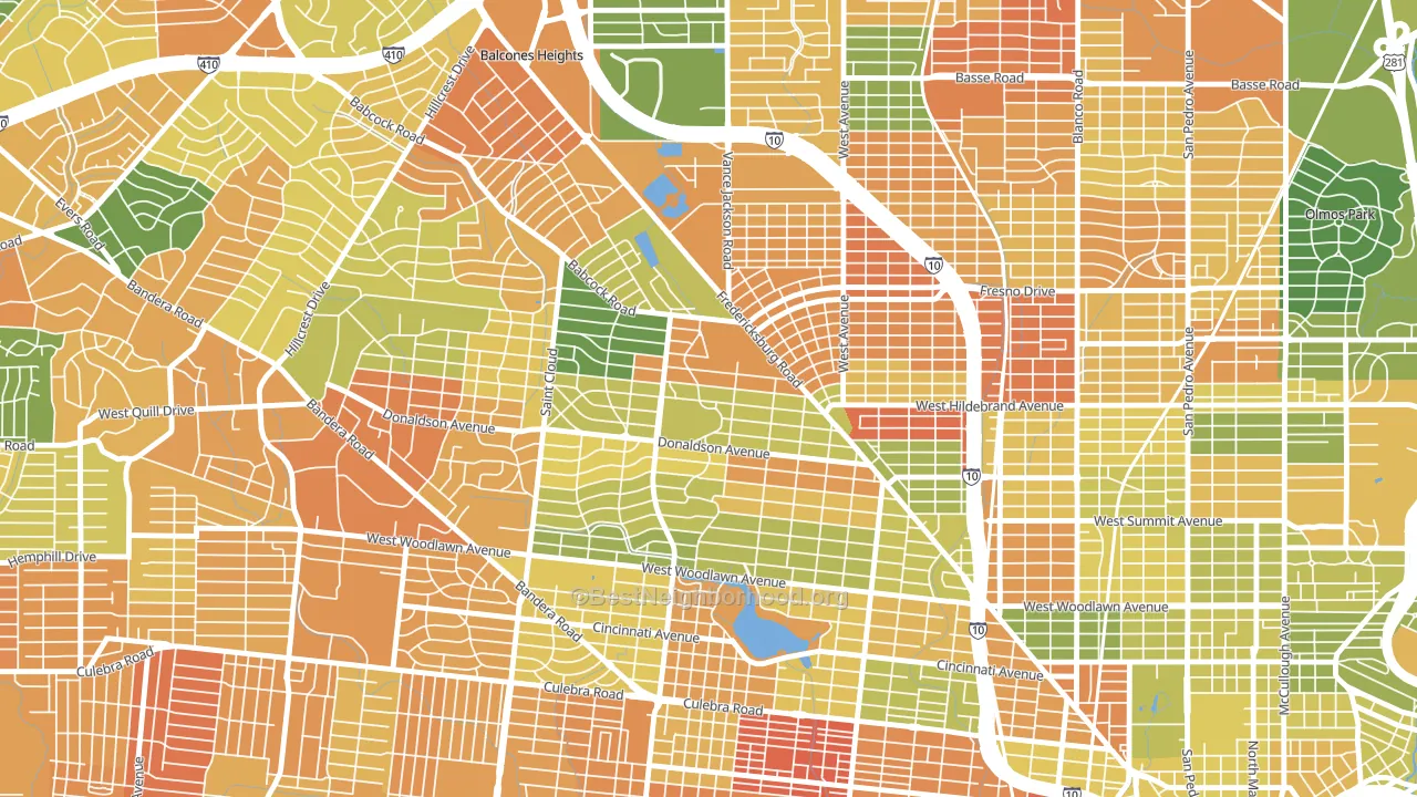 Jefferson, San Antonio, TX block-group voter-turnout map