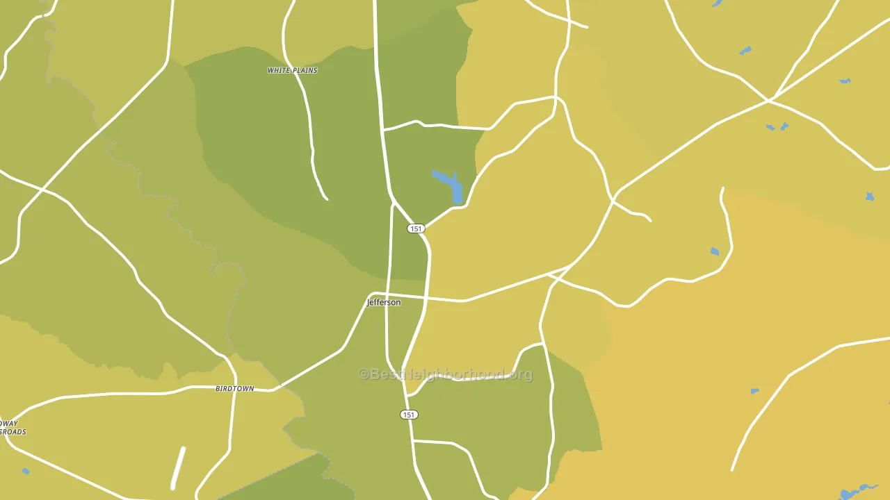 Jefferson, SC block-group voter-turnout map