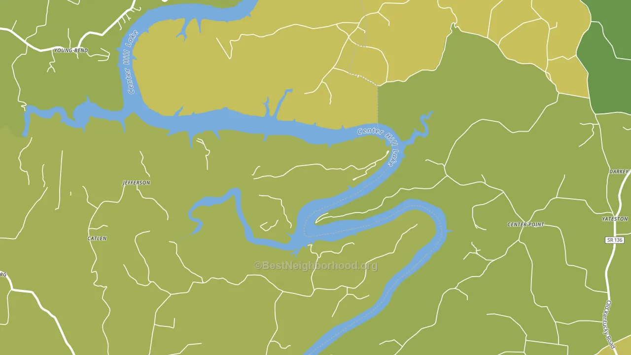 Jefferson, TN block-group voter-turnout map