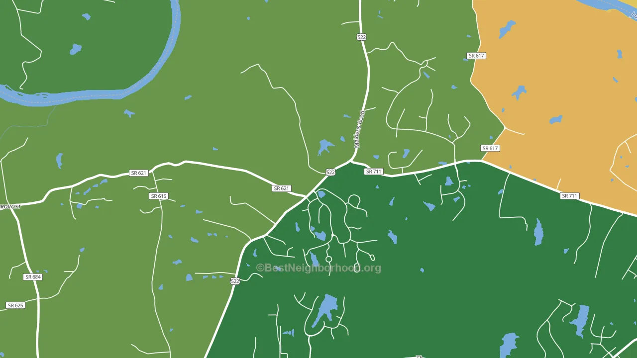 Jefferson, VA block-group voter-turnout map