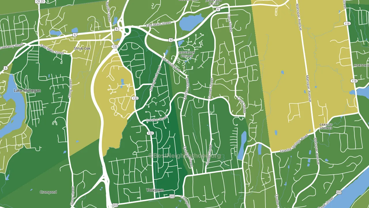 Jefferson Valley-Yorktown, NY block-group voter-turnout map