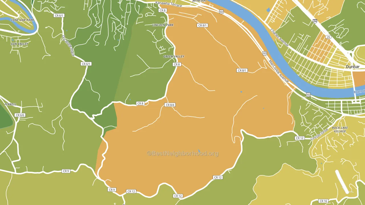 Jefferson, WV block-group voter-turnout map