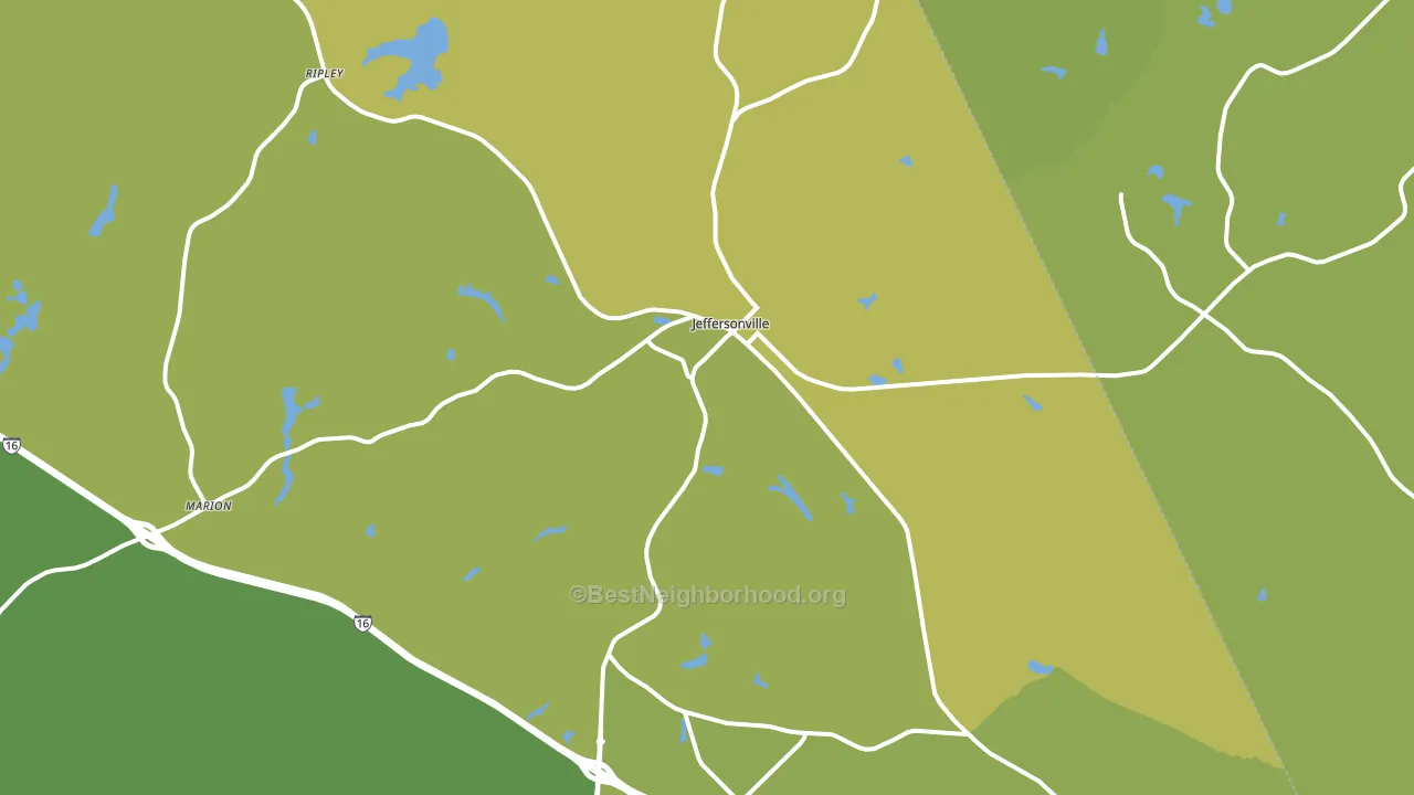 Jeffersonville, GA block-group voter-turnout map