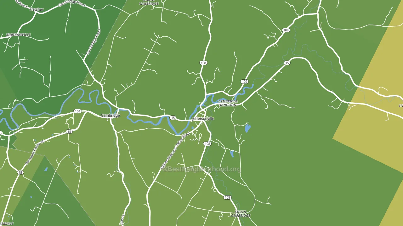 Jeffersonville, VT block-group voter-turnout map
