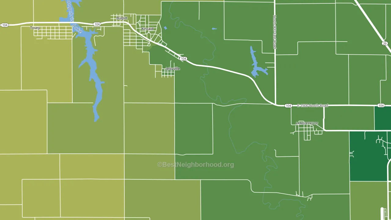 Jeiseyville, IL block-group voter-turnout map