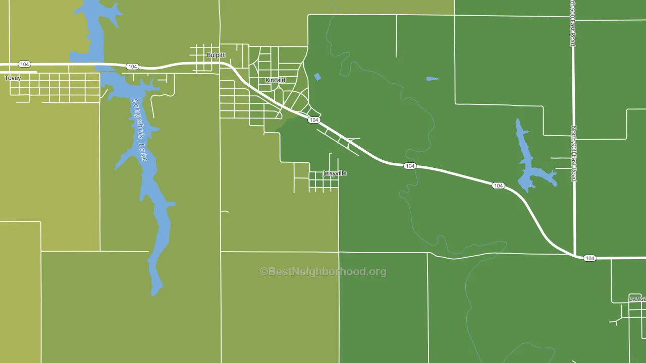 Jeisyville, IL block-group voter-turnout map