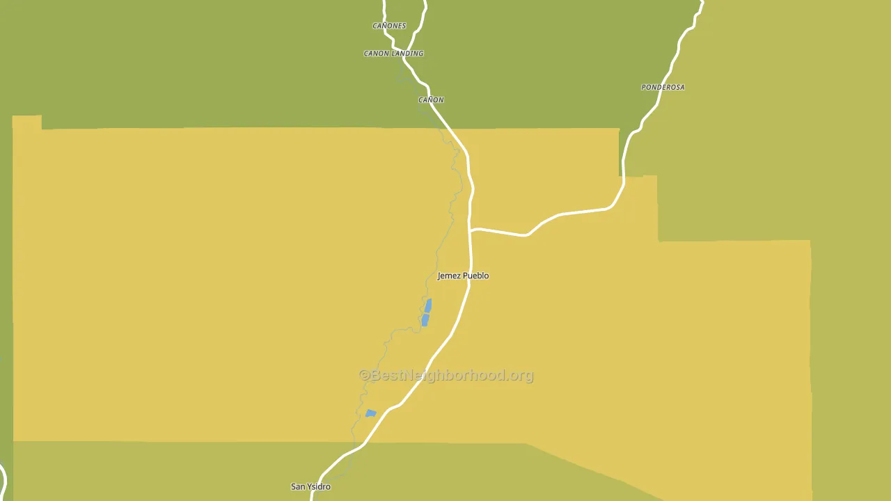 Jemez Pueblo, NM block-group voter-turnout map
