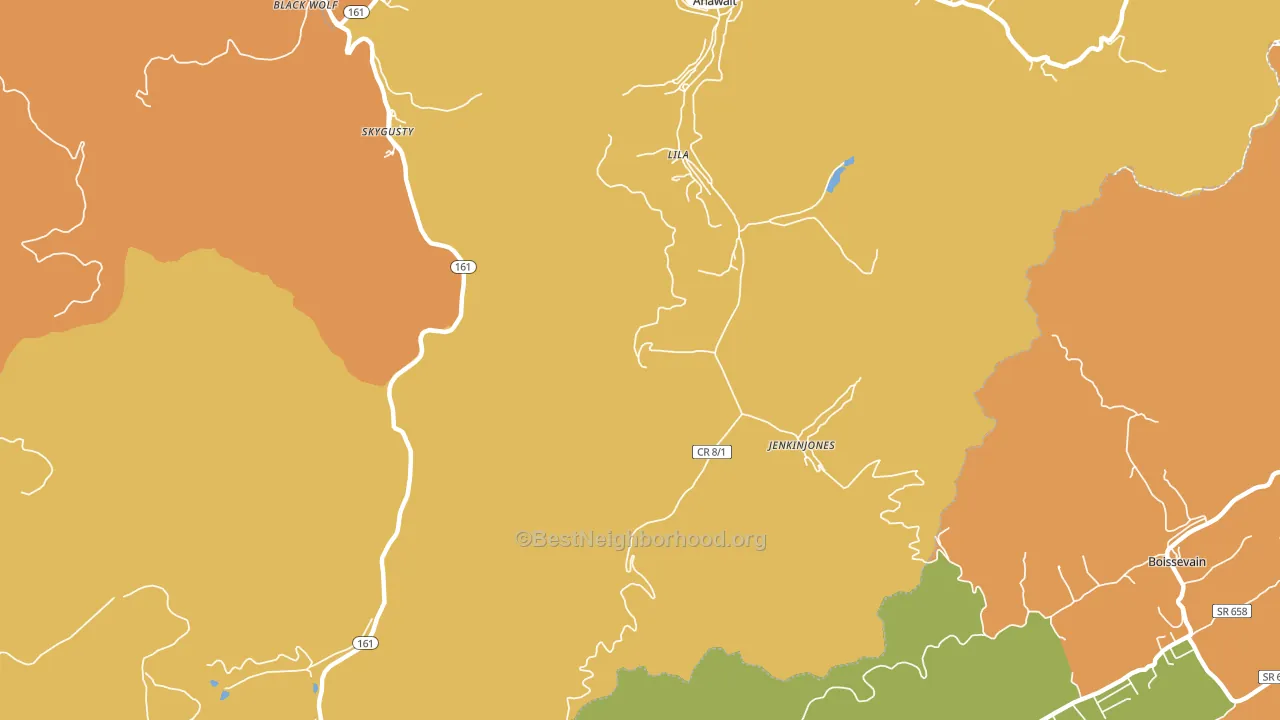 Jenkinjones, WV block-group voter-turnout map