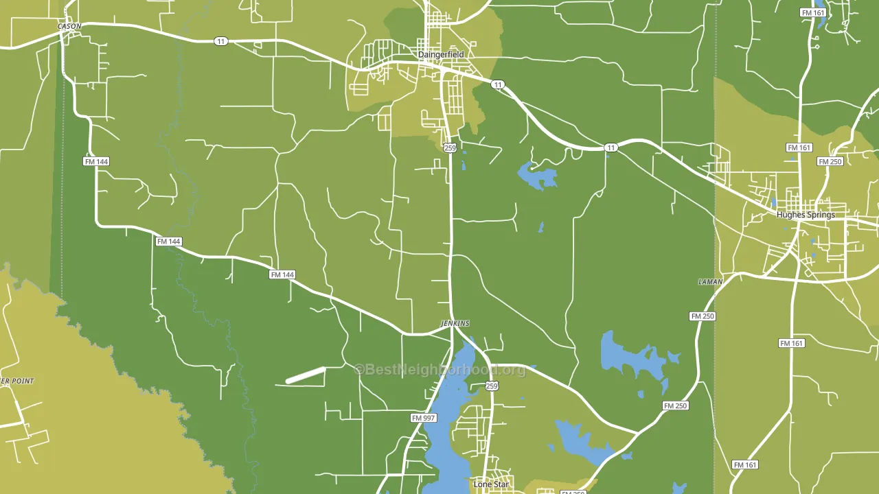 Jenkins, TX block-group voter-turnout map