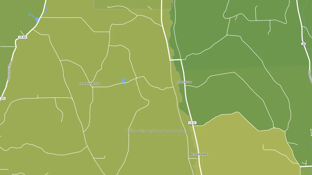 Jenksville, NY block-group voter-turnout map