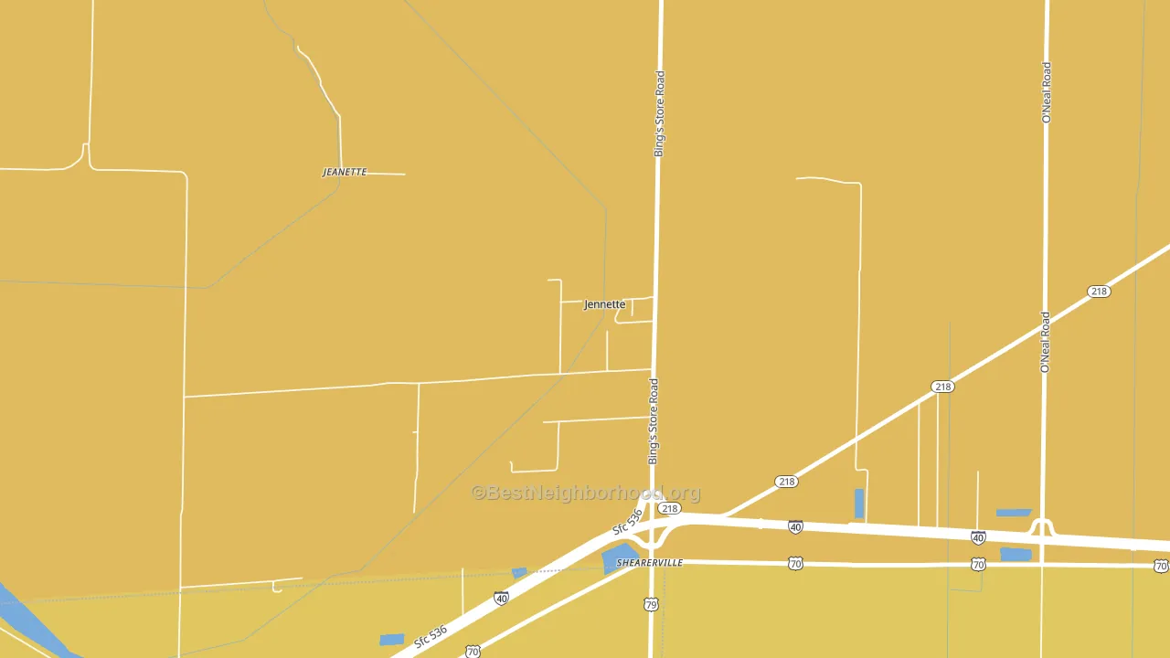 Jennette, AR block-group voter-turnout map