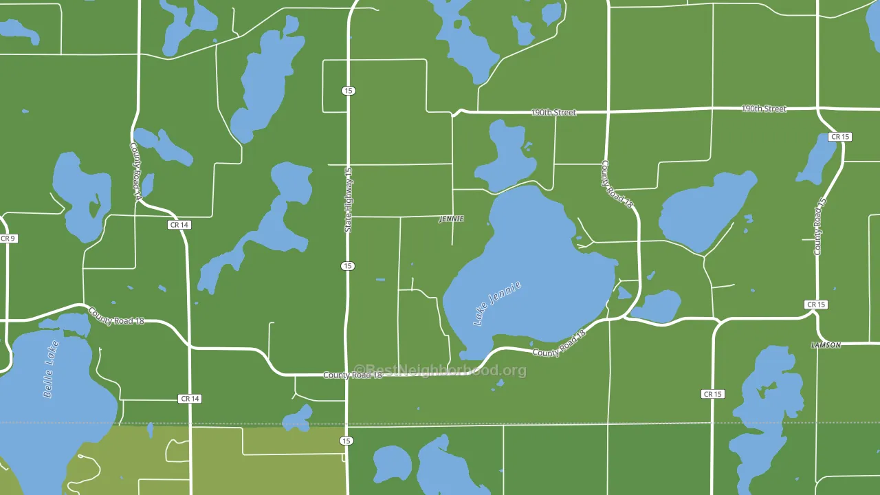 Jennie, MN block-group voter-turnout map