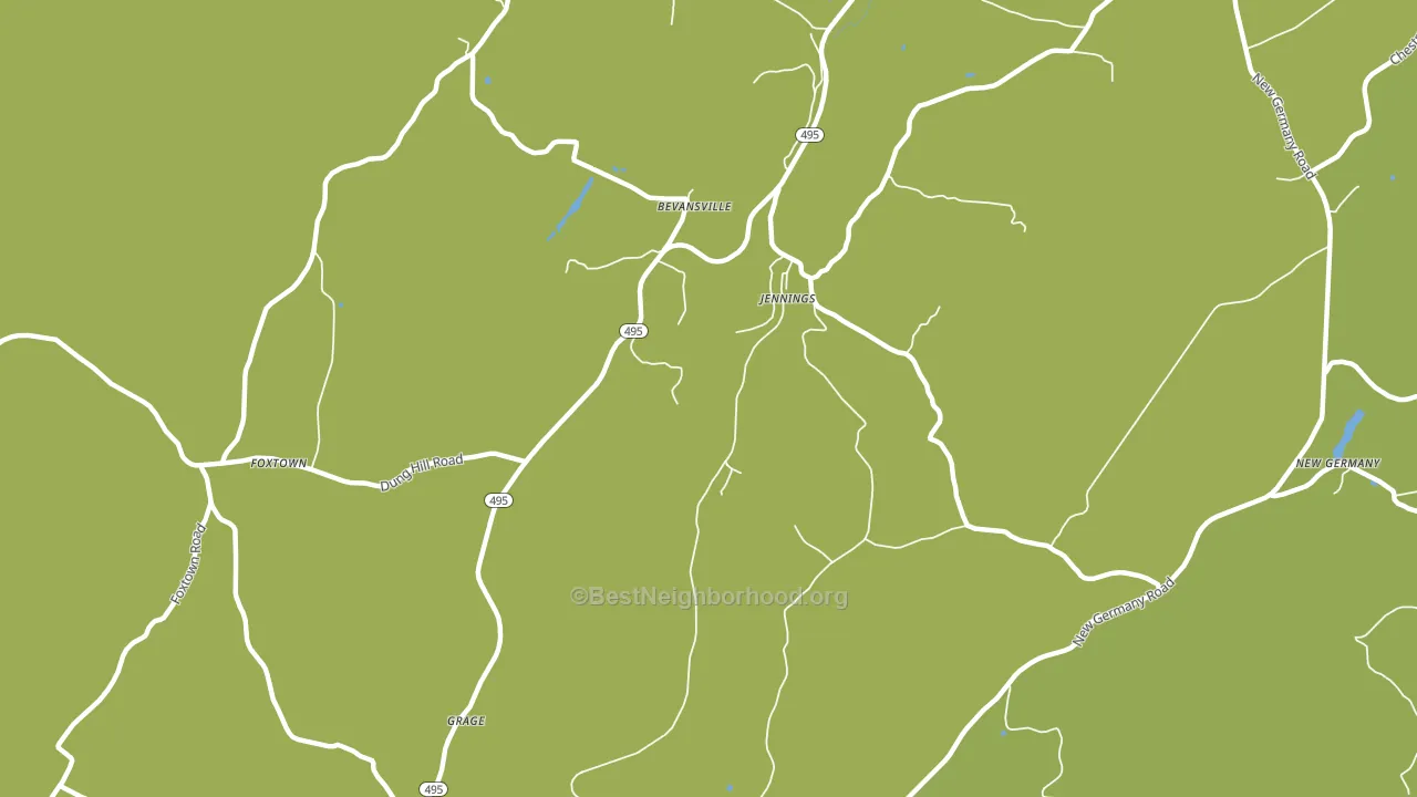 Jennings, MD block-group voter-turnout map