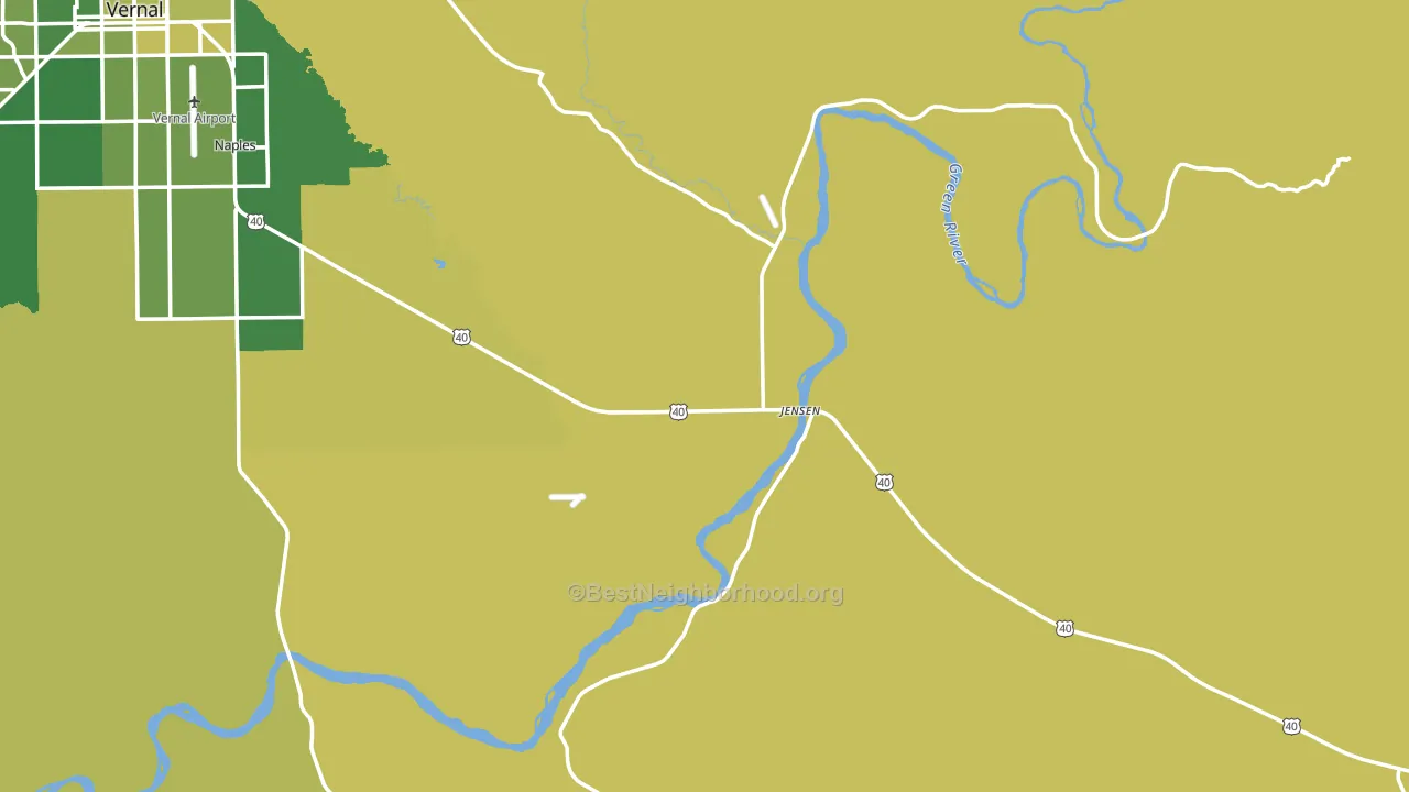 Jensen, UT block-group voter-turnout map