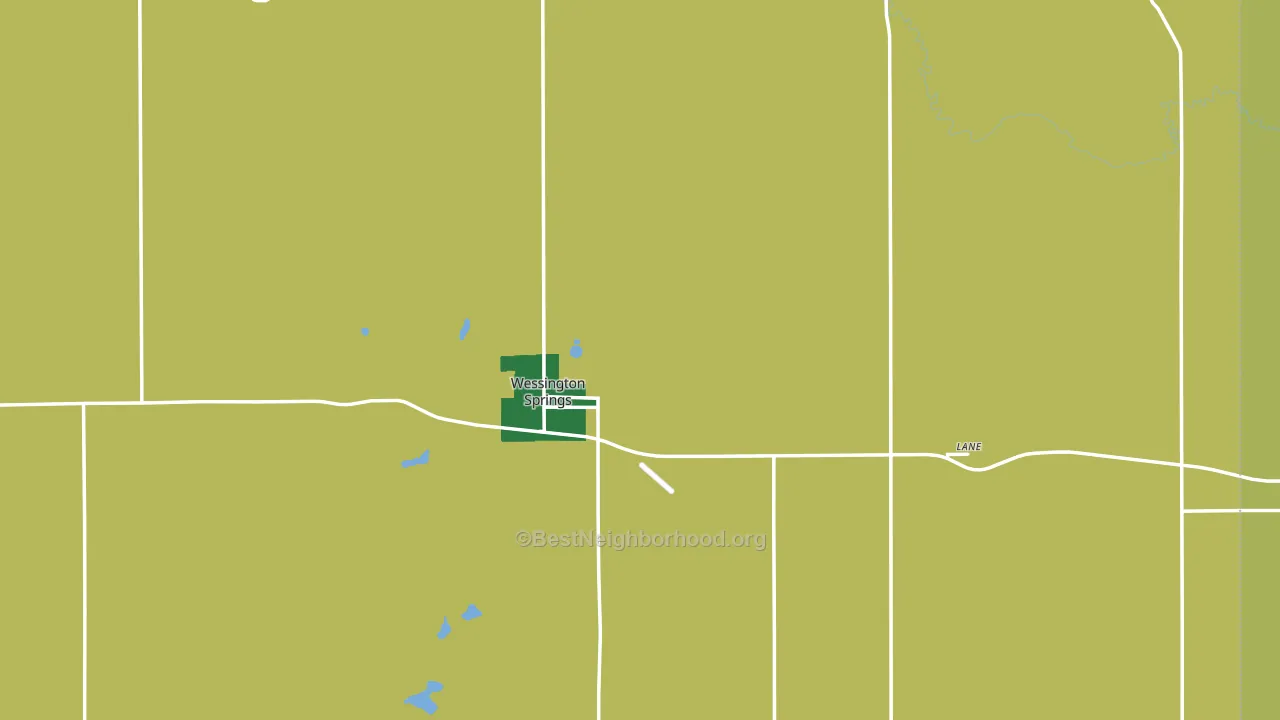 Jerauld County, SD block-group voter-turnout map
