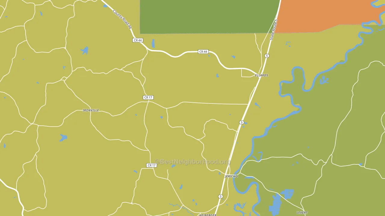Jericho, AL block-group voter-turnout map
