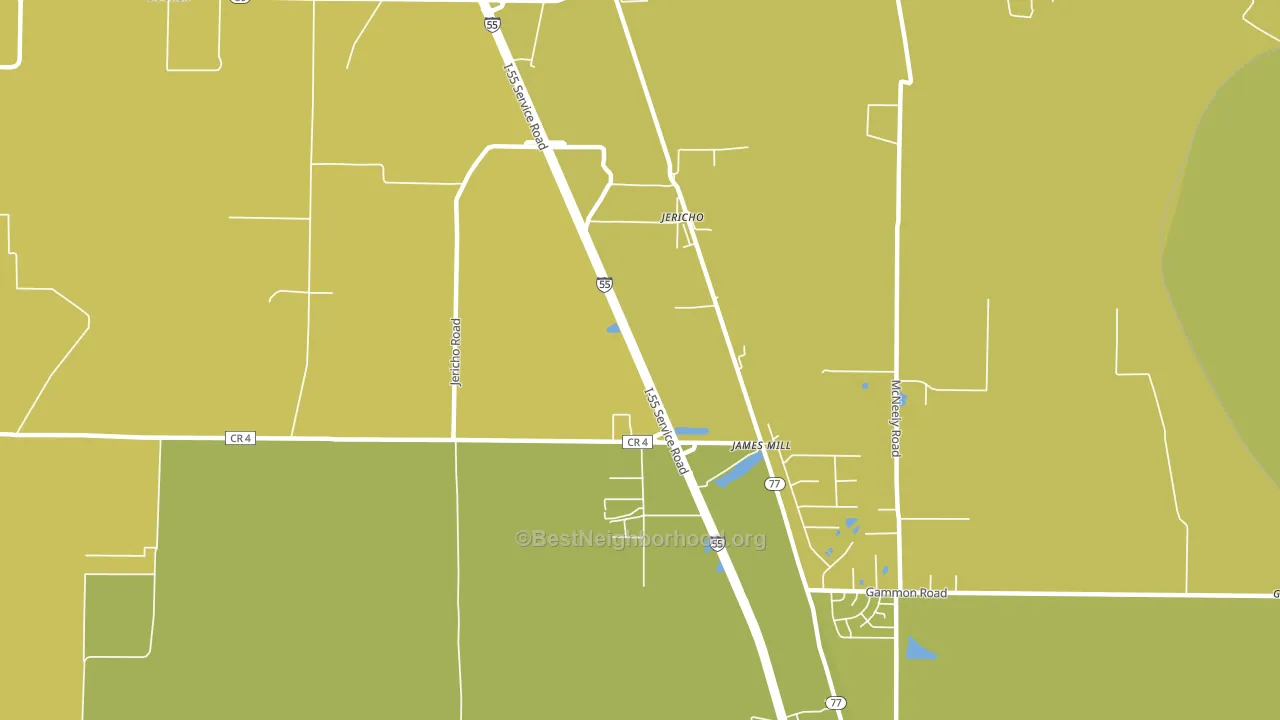 Jericho, AR block-group voter-turnout map