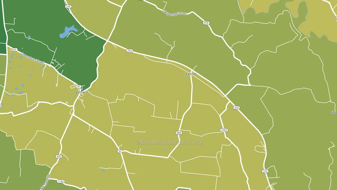 Jericho, KY block-group voter-turnout map