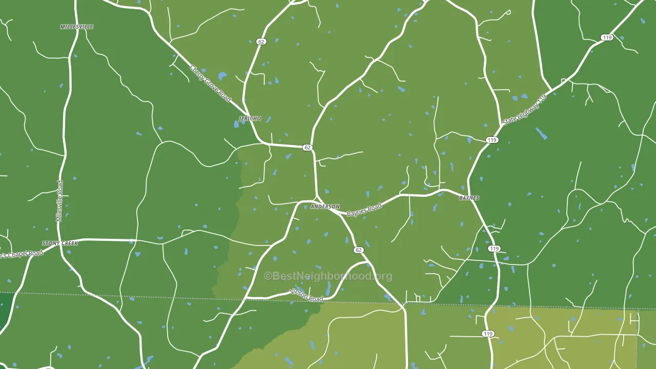 Jericho, NC block-group voter-turnout map