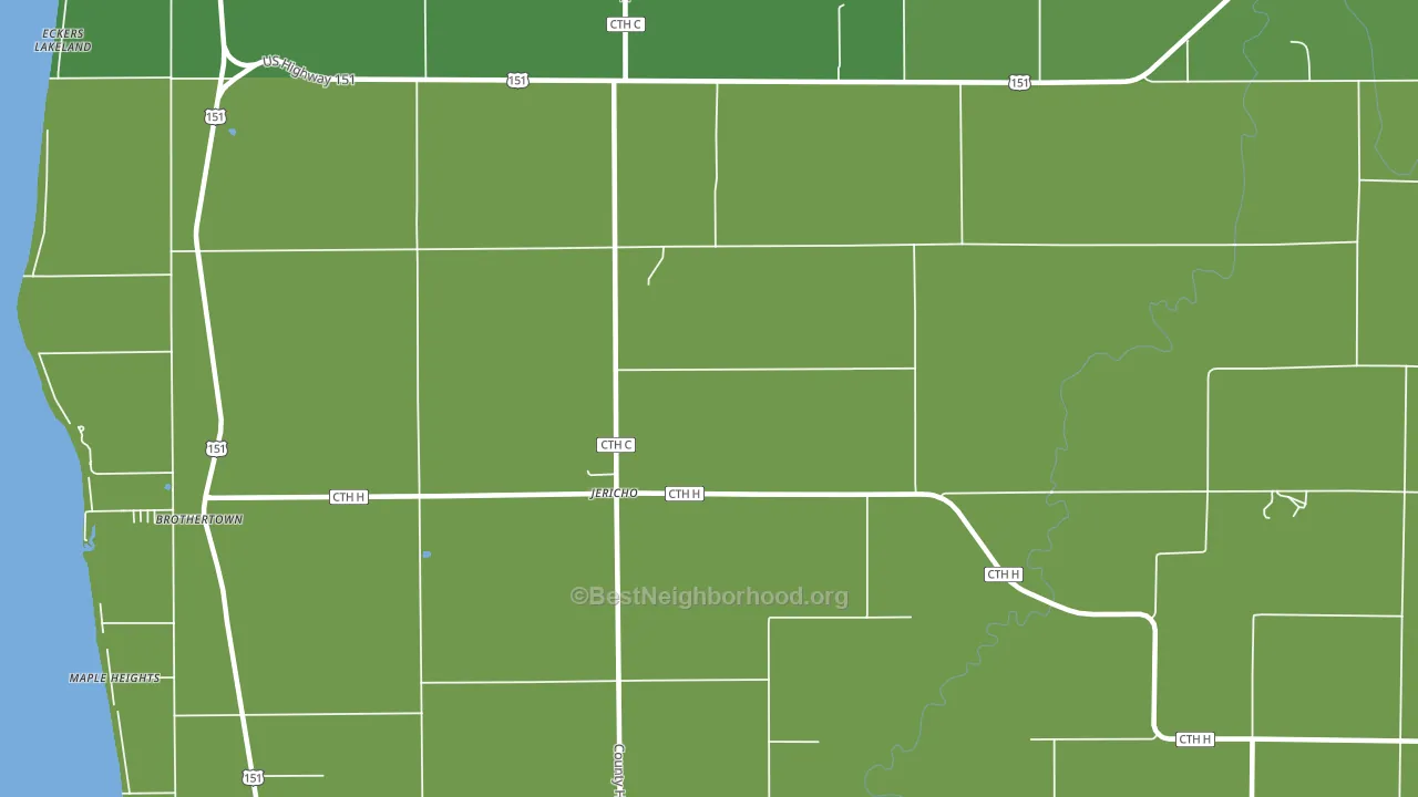 Jericho, WI block-group voter-turnout map