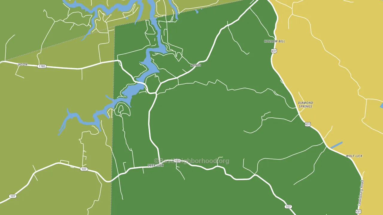 Jerico, KY block-group voter-turnout map