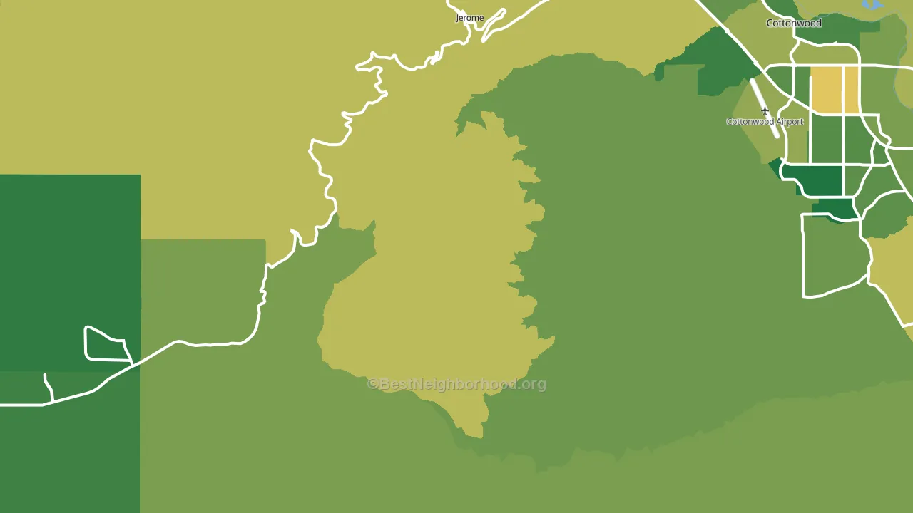 Jerome, AZ block-group voter-turnout map