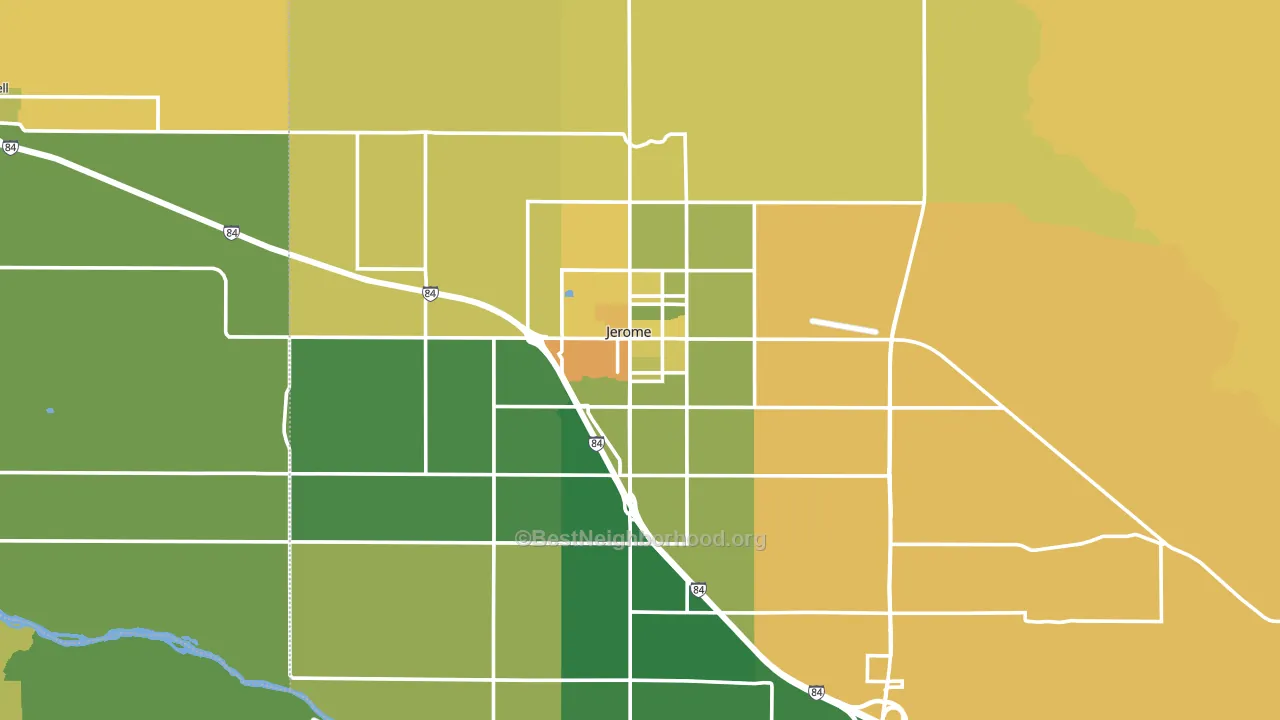 Jerome, ID block-group voter-turnout map