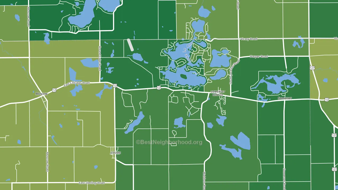 Jerome, MI block-group voter-turnout map